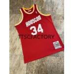 Maillot NBA Houston Rockets OLAJUWON 34 Retro Mitchellness Rouge Swingman - Homme